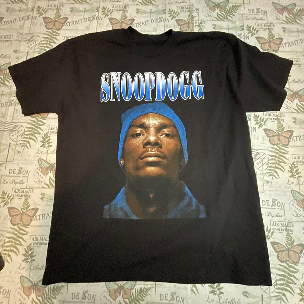 Snoop‎ Dogg T-Shirt Black Graphic Print Hip Hop Rap Music Fan Merch